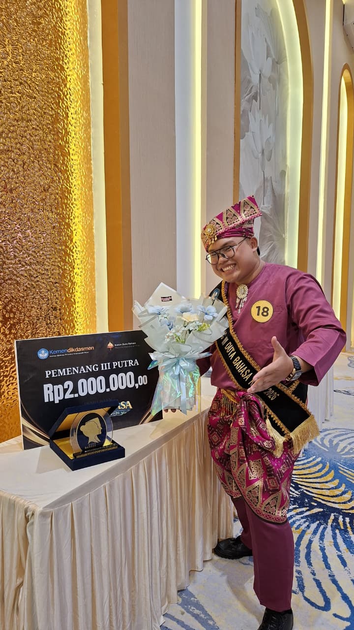 Mahasiswa Pendidikan Matematika FKIP UMRAH Raih Prestasi pada Ajang Duta Bahasa Kepulauan Riau 2026